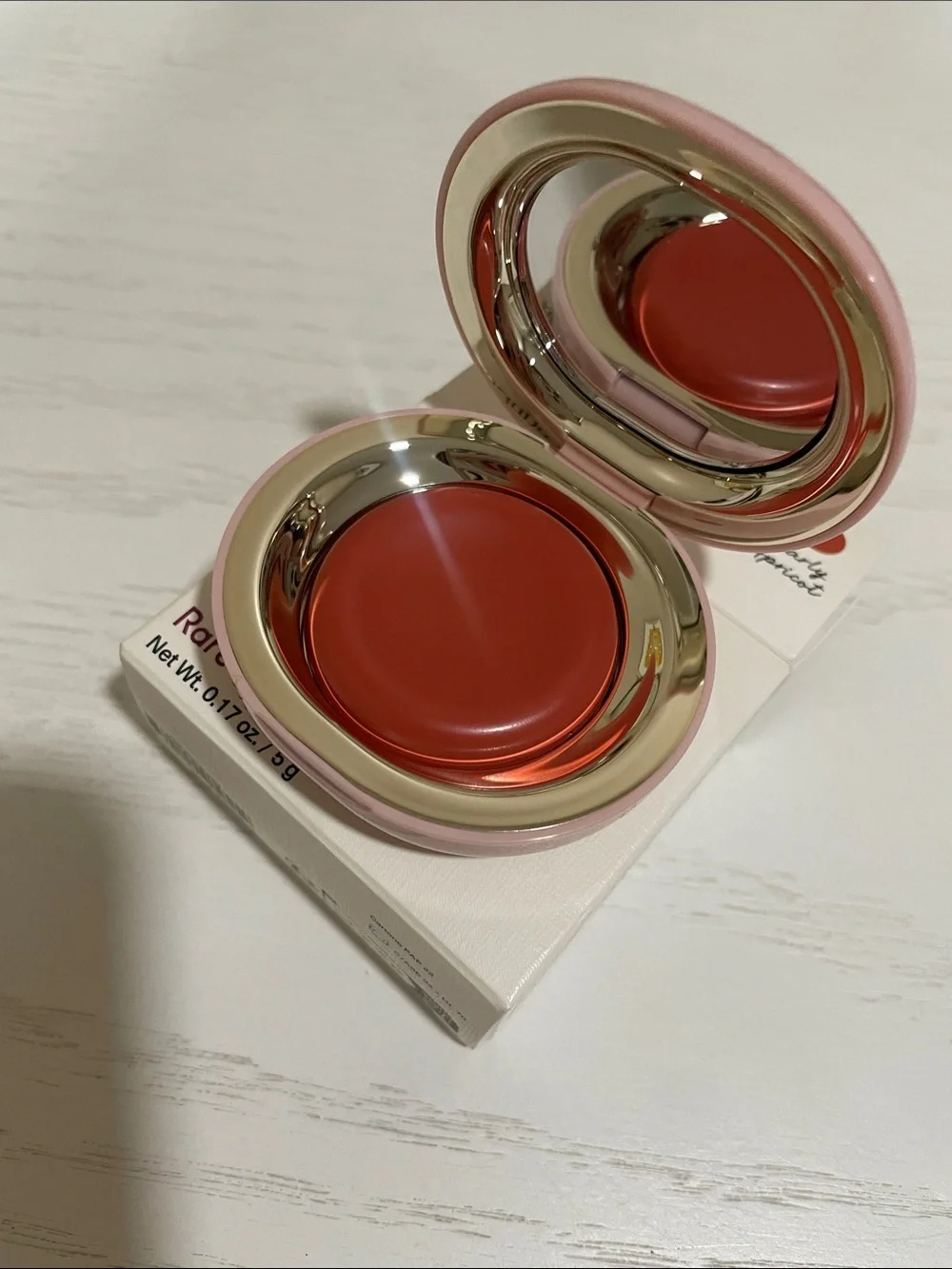 Rare Beauty shade radiant peach